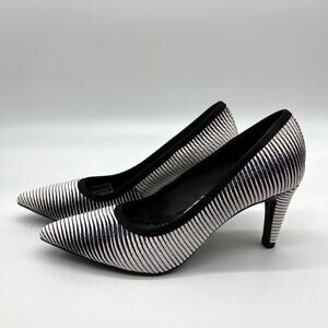 Lori Goldstein Collection Novelty Pumps Size 6 M Zebra Print Leather